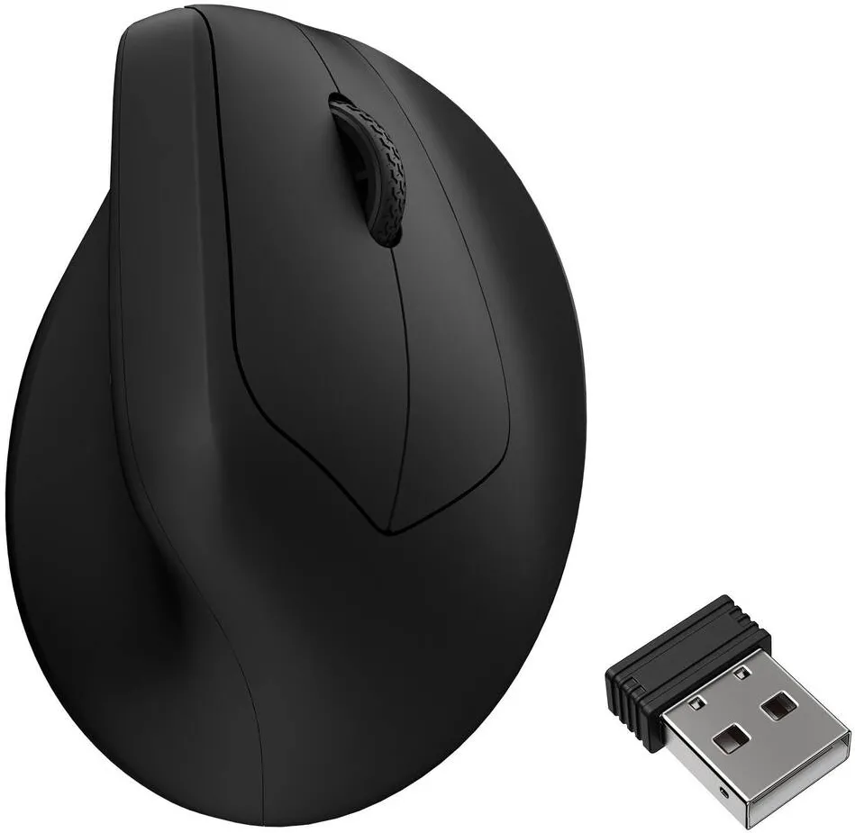 Mouse Keychron Mouse ergonomic Keychron M5 Wireless 8K Polling Rate, Negru