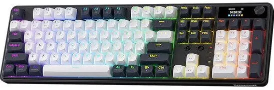 Tastatura Redragon Tastatura gaming mecanica Bluetooth cu si fara fir Redragon Wyvern neagra cu alb iluminare RGB