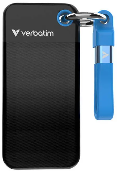 SSD Extern VERBATIM Pocket USB 3.2 Gen 2 256GB Black/Blue