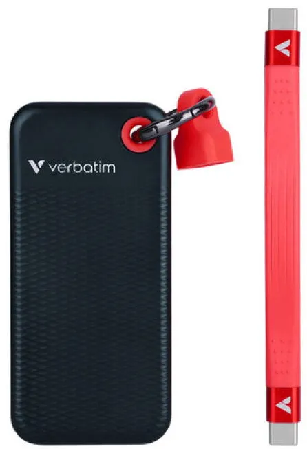 SSD Extern VERBATIM Pocket USB 3.2 Gen 2 256GB Black/Red
