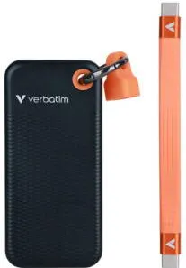 SSD Extern VERBATIM Pocket USB 3.2Gen2 256GB Black/Orange