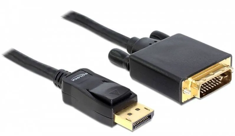 DELOCK DisplayPort Male - DVI-D Male, 1m, negru
