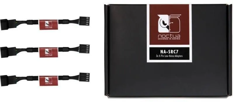 Noctua 4-pin Fan Female - 4-pin Fan Male, negru