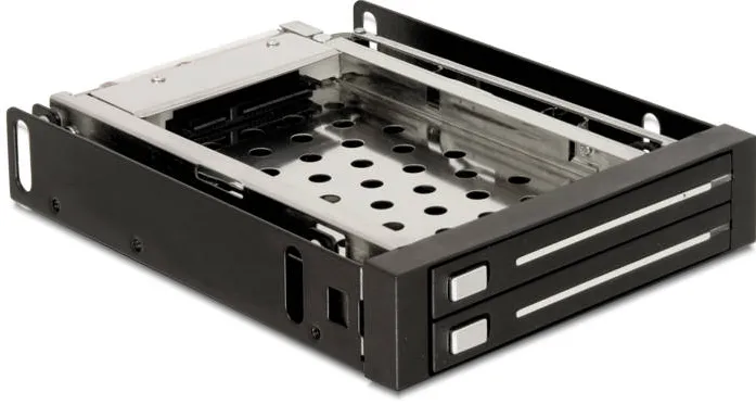 Rack DELOCK Delock 3.5“ Mobile Rack for 2x 2.5” SATA HDD, black