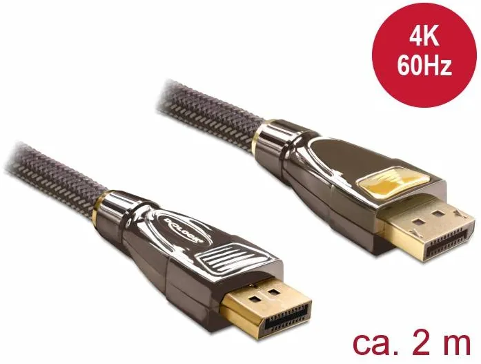 DELOCK Cablu Displayport M/M 2m gold
