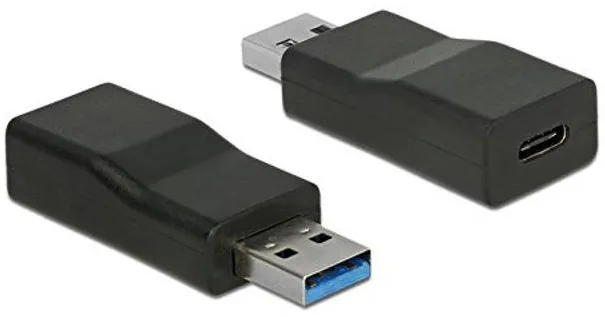 DELOCK USB Male la USB-C Female, Black