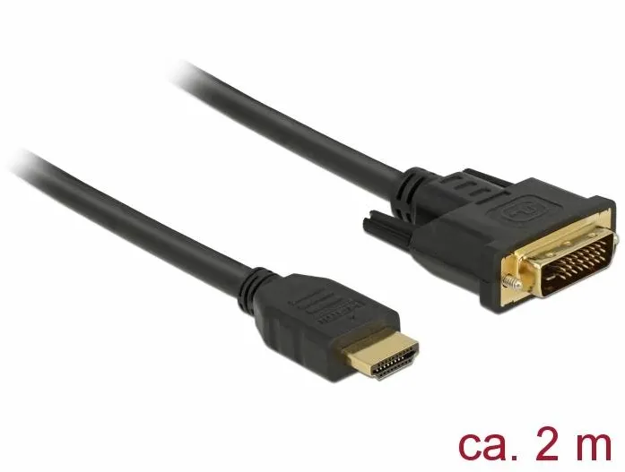 DELOCK HDMI to DVI 24+1 cable bidirectional 1 m
