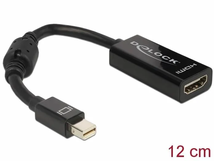 Adaptor DELOCK 65099, mini DisplayPort 1.1, tata > HDMI mama, pasiv, negru