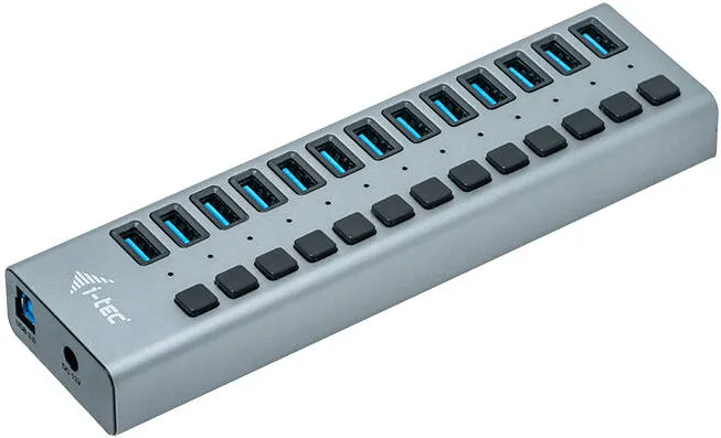 Hub USB I-TEC iTec 13 porturi, USB 3.0 + adaptor de alimentare 60W
