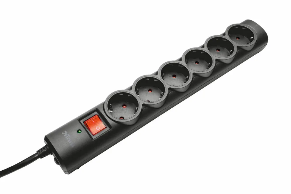 TRUST Priza/Prelungitor 21059 surge protector Black 6 AC outlet(s) 1.8 m