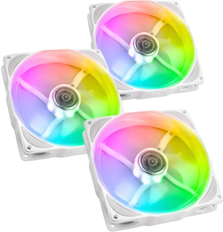 NoiseBlocker NB-eLoop X B12-PS ARGB, PWM, 3-pack, Alb - 120mm