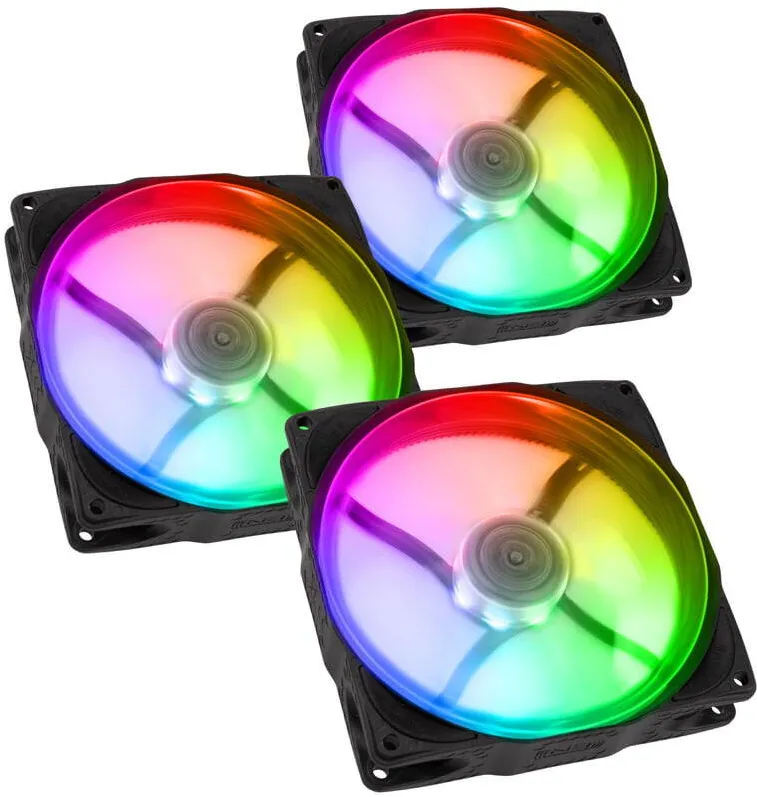 NoiseBlocker NB-eLoop X B12-PS ARGB, PWM - 120mm, Negru - 3-pack