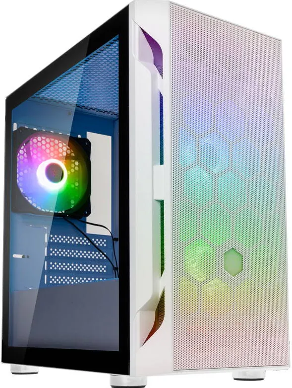 Carcasa PC Silverstone Fara H1M Pro Micro-ATX, Tempered Glass - Alb