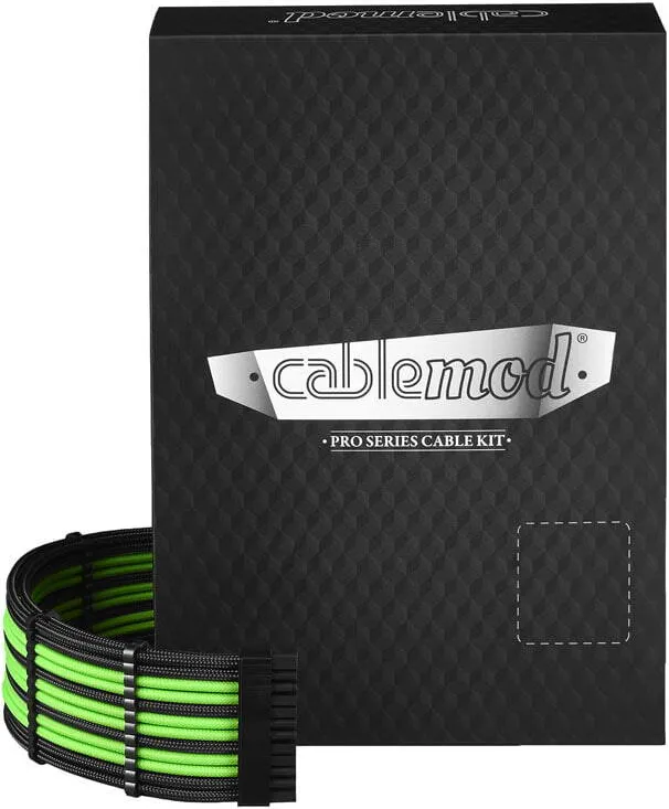 Modding PC CableMod C-Series PRO ModMesh Cable Kit pentru Corsair AXi/HXi/RM (Yellow Label) - Negru / Verde
