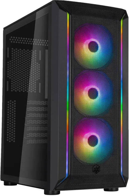 Carcasa PC Silverstone Fara 511Z Midi-Tower, Tempered Glass - Negru