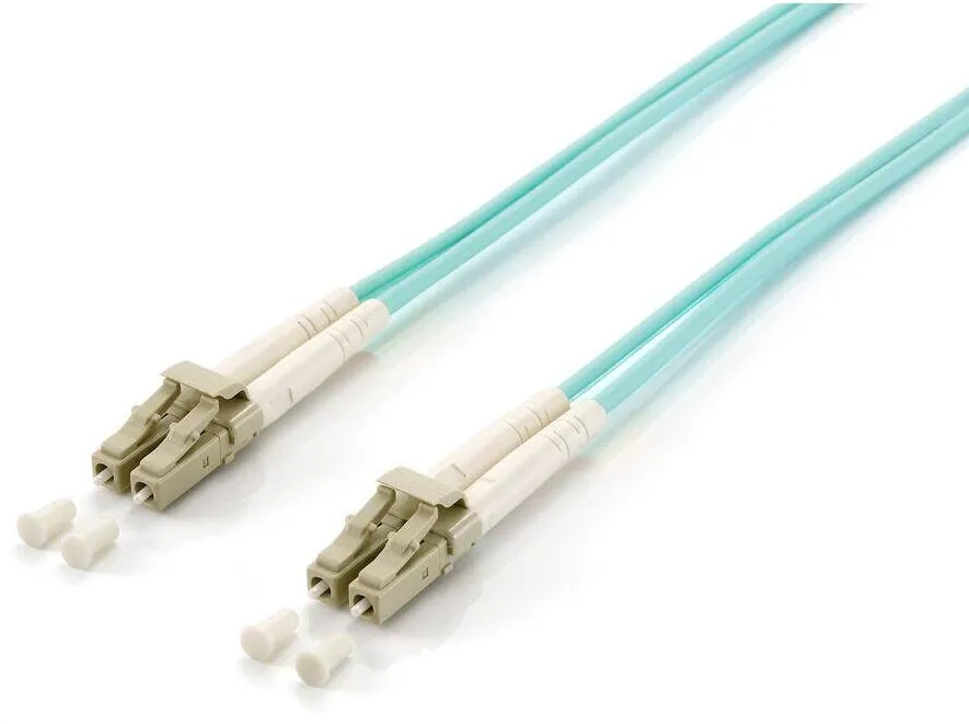 Cablu Fibra Optica EQUIP LWL Patchcable LC->LC 15.00m Multimode Duplex OM3 turq Polietilena