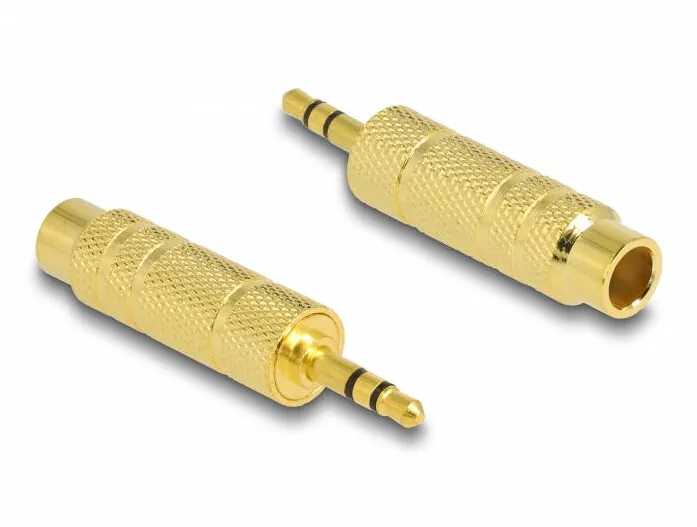 Adaptor DELOCK Stereo plug 3.5 mm 3 pin > Stereo jack 6.35 mm 3 pin metal