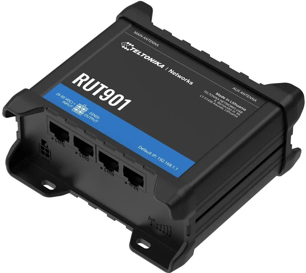 Router profesional industrial TELTONIKA RUT901 Dual SIM, 4G (LTE)
