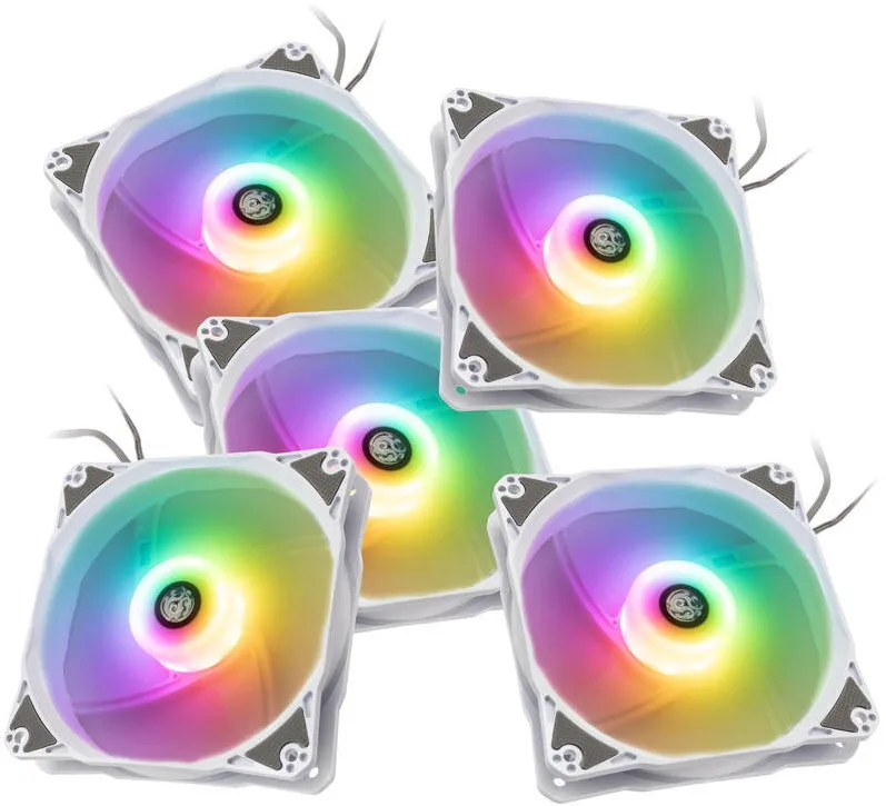Ventilator BitsPower Notos RGB PWM, 120mm - Alb, 5 - Pack
