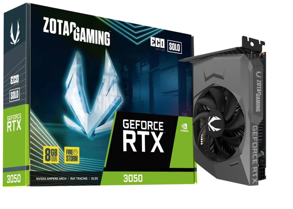 Placa Video ZOTAC GeForce RTX 3050 Eco Solo NVIDIA 8 GB GDDR6