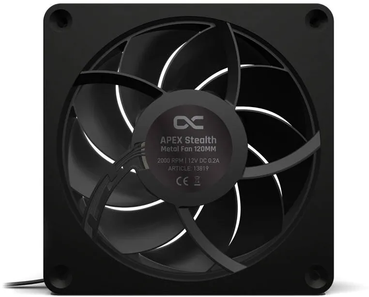 Ventilator Alphacool Apex Stealth Metall Power 120 mm, 3.000 U/min - Negru