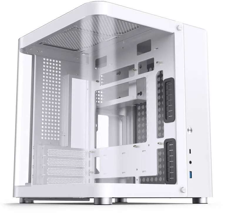 Carcasa PC Jonsbo TK-1 2.0 Micro-ATX, sticla securizata - alba
