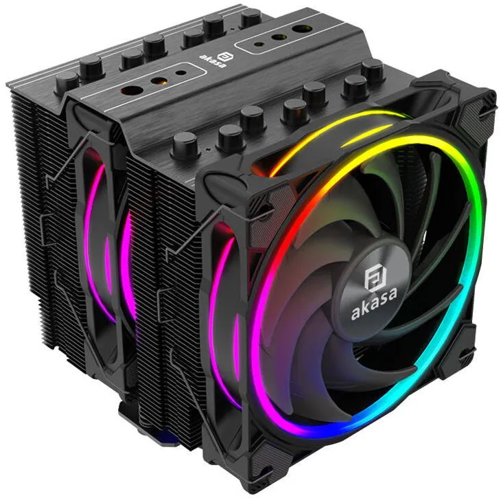 Cooler Akasa Soho H7 Dual Tower, ARGB Negru