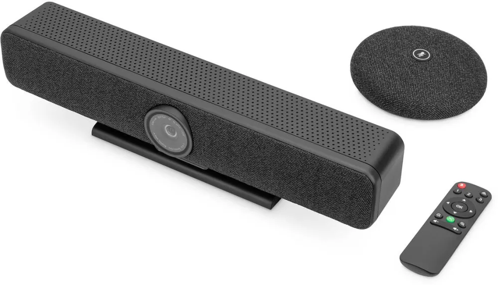 Digitus 4K All-in-One Video Bar Pro – Video Conference System, Black/Gray