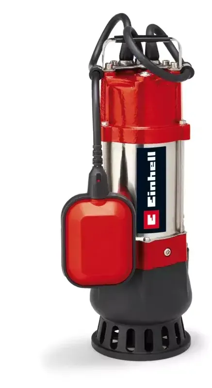 Einhell dirty water pump GC-DP 5010 G, submersible / pressure pump (red/stainless steel, 500 watts)