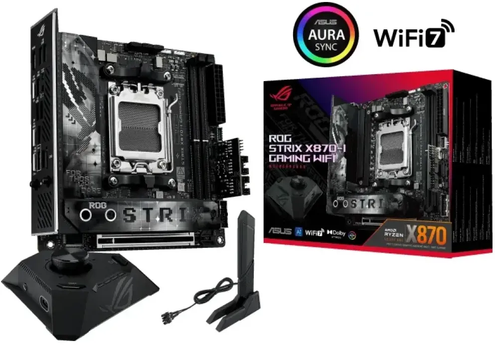 Placa de Baza Asus ROG Strix X870-I Gaming WiFi, AMD X870, Sockel AM5, DDR5