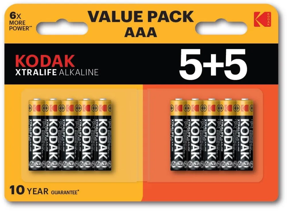 KODAK XTRALIFE Alkaline AAA Battery 10 (5+5 pack)