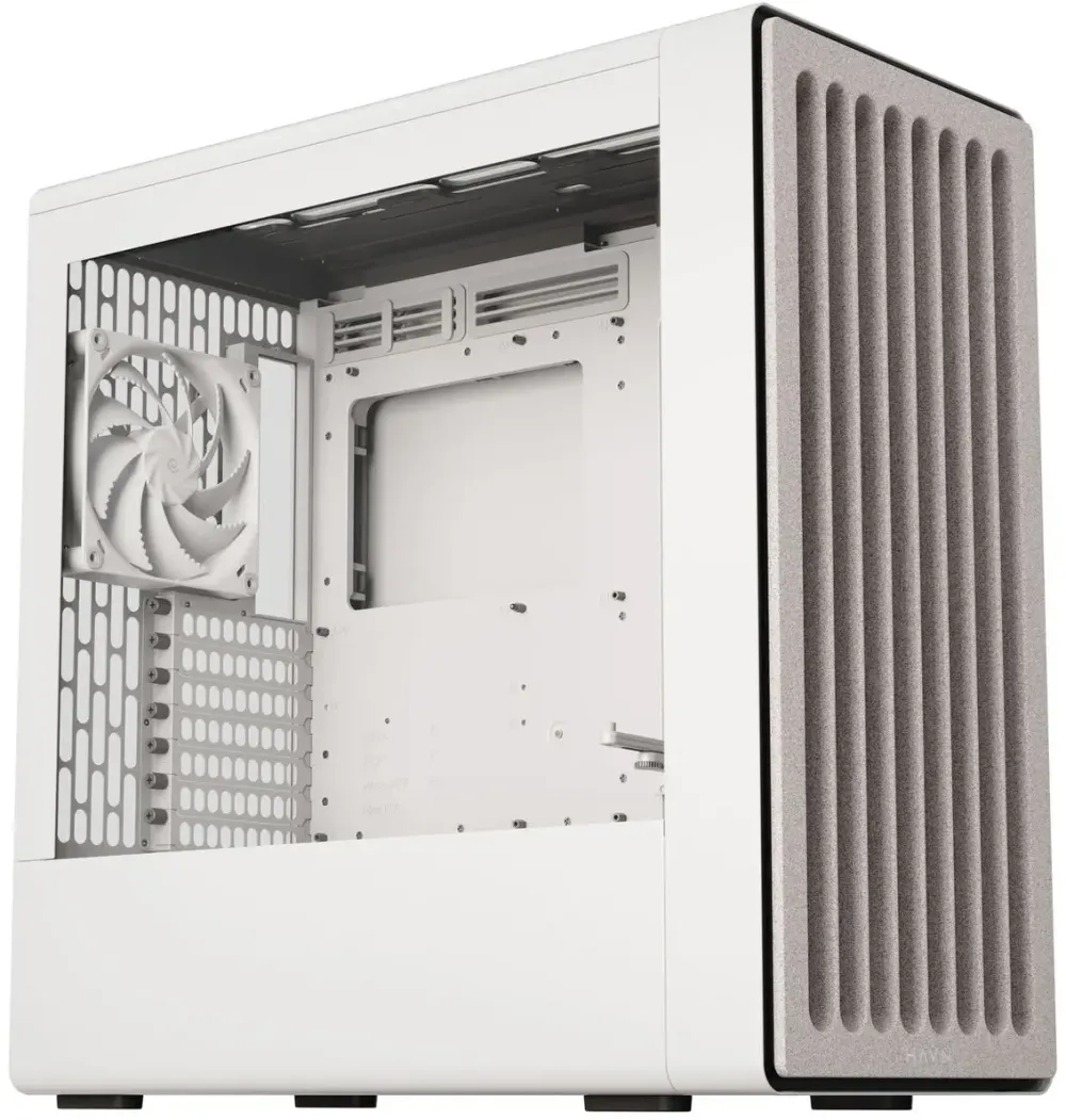Carcasa PC HAVN HAVN BF 360 Flow PC-Gehäuse, Midi-Tower, E-ATX, Tempered Glass - weiß