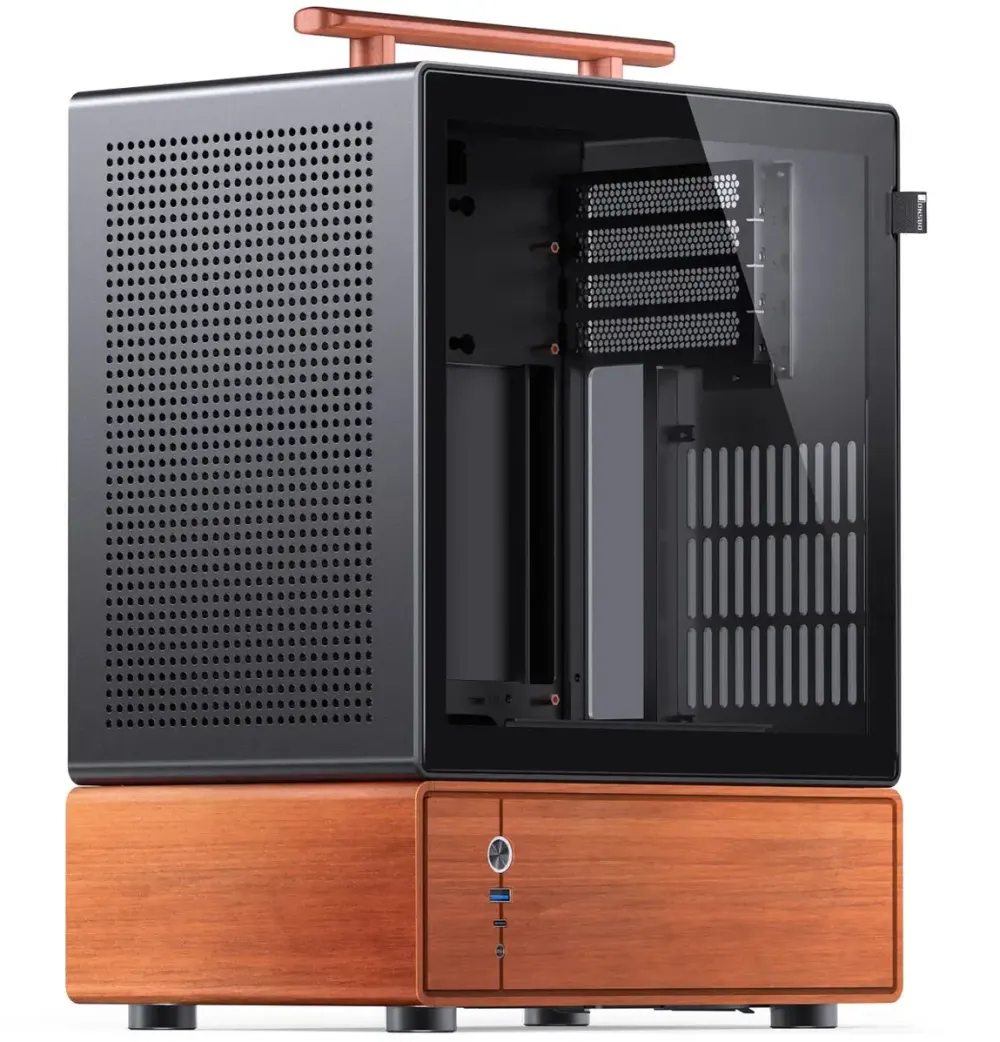 Carcasa PC Jonsbo Jonsbo T7 PC-Gehäuse, Midi-Tower, mATX, Tempered Glass - schwarz