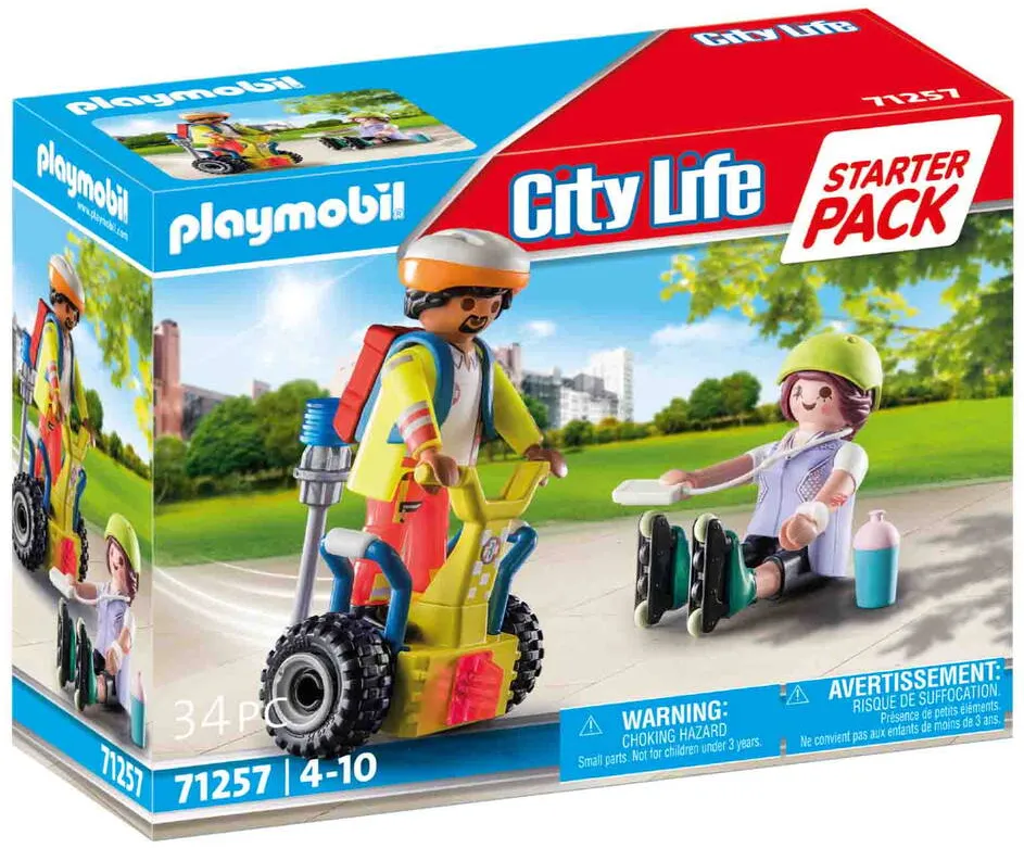 PLAYMOBIL Figures City Life 71257 Starter Pack Rescue with Balance Racer