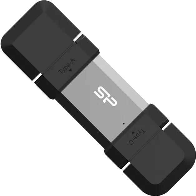 Memorie USB SILICON-POWER SILICON POWER 128 GB, USB TYPE-A and TYPE-C FLASH DRIVE, MOBILE C51, Silver