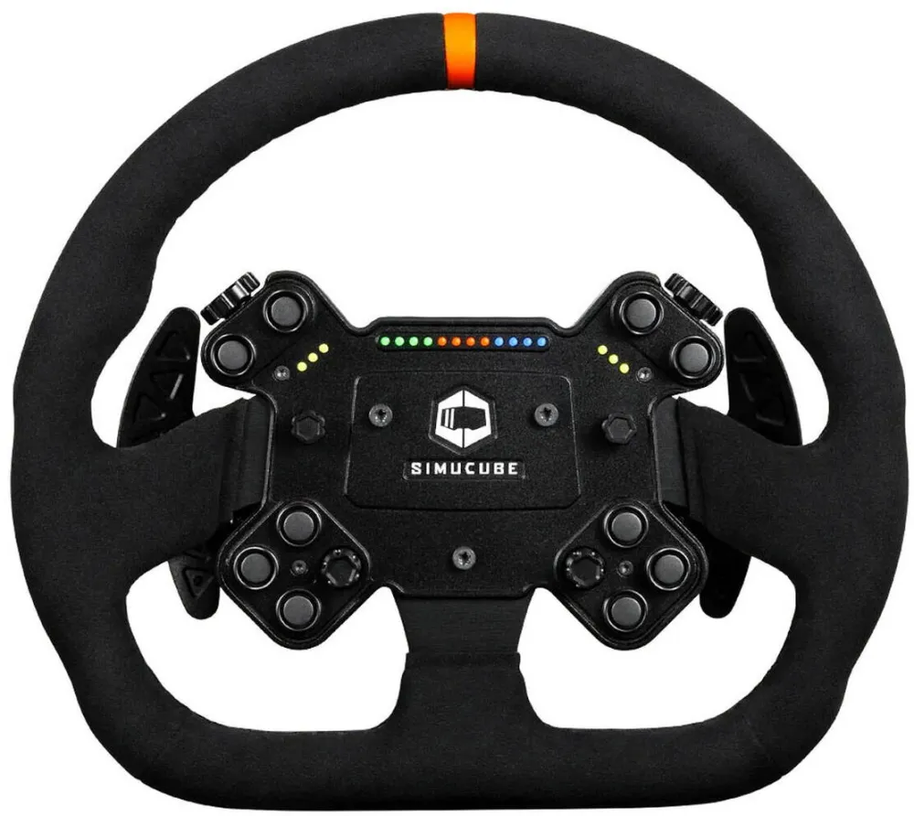 Volan Simucube Valo GT-23 SC3 Simracing, diametru 320 mm, design GT, eliberare rapida SC3 - negru, piele intoarsa