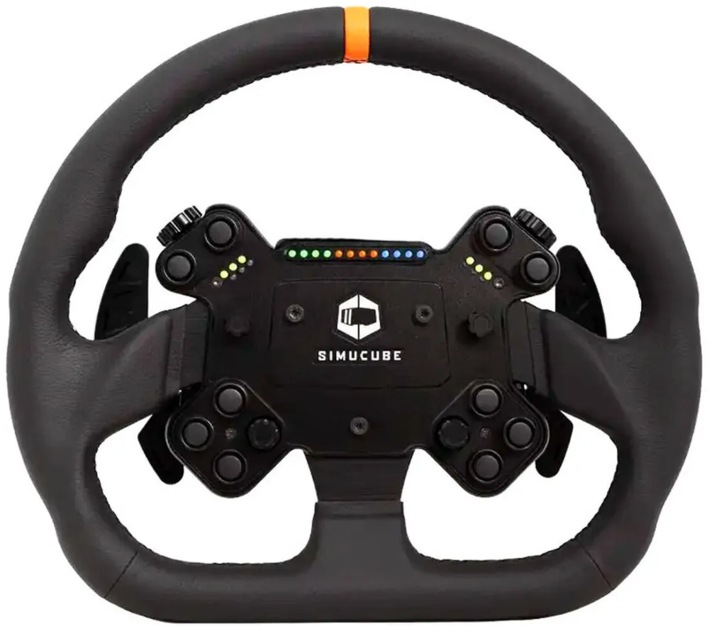 Volan Simucube Valo GT-23 SC3 Simracing, diametru 320 mm, design GT, eliberare rapida SC3 - negru, piele