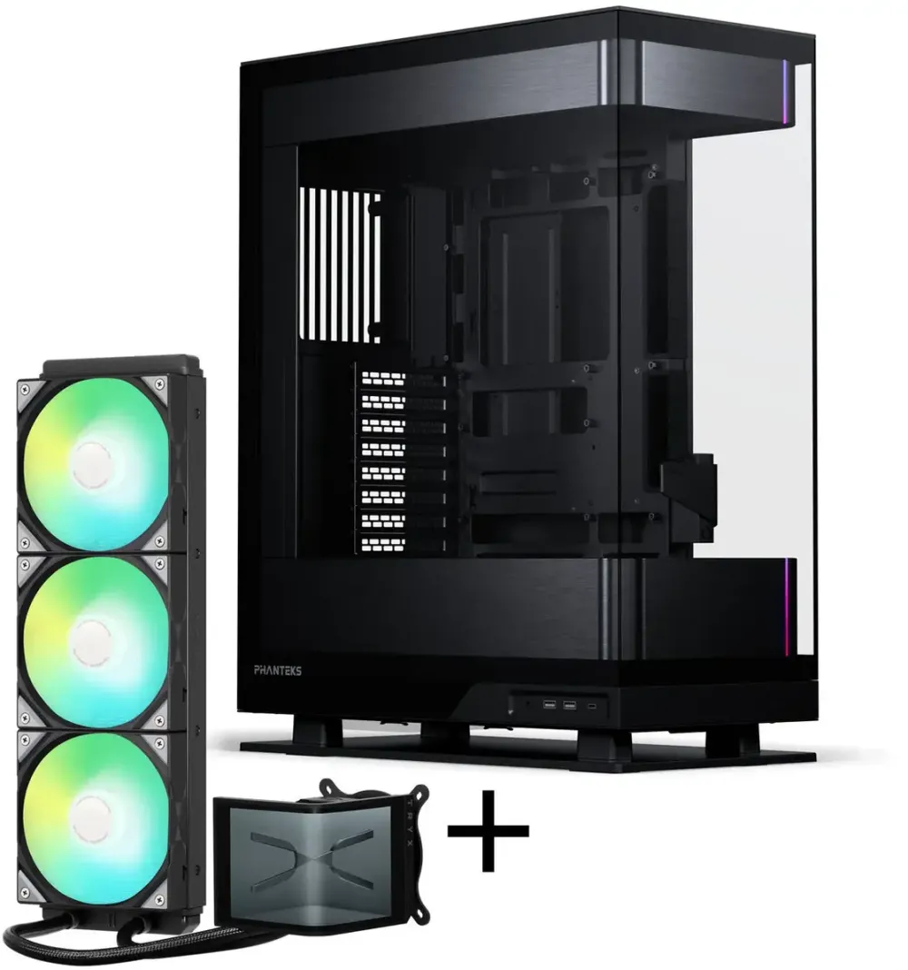 Carcasa PC King Kits Evolv X2 + TRYX PANORAMA SE ARGB Racire completa cu apa - negru, 360 mm