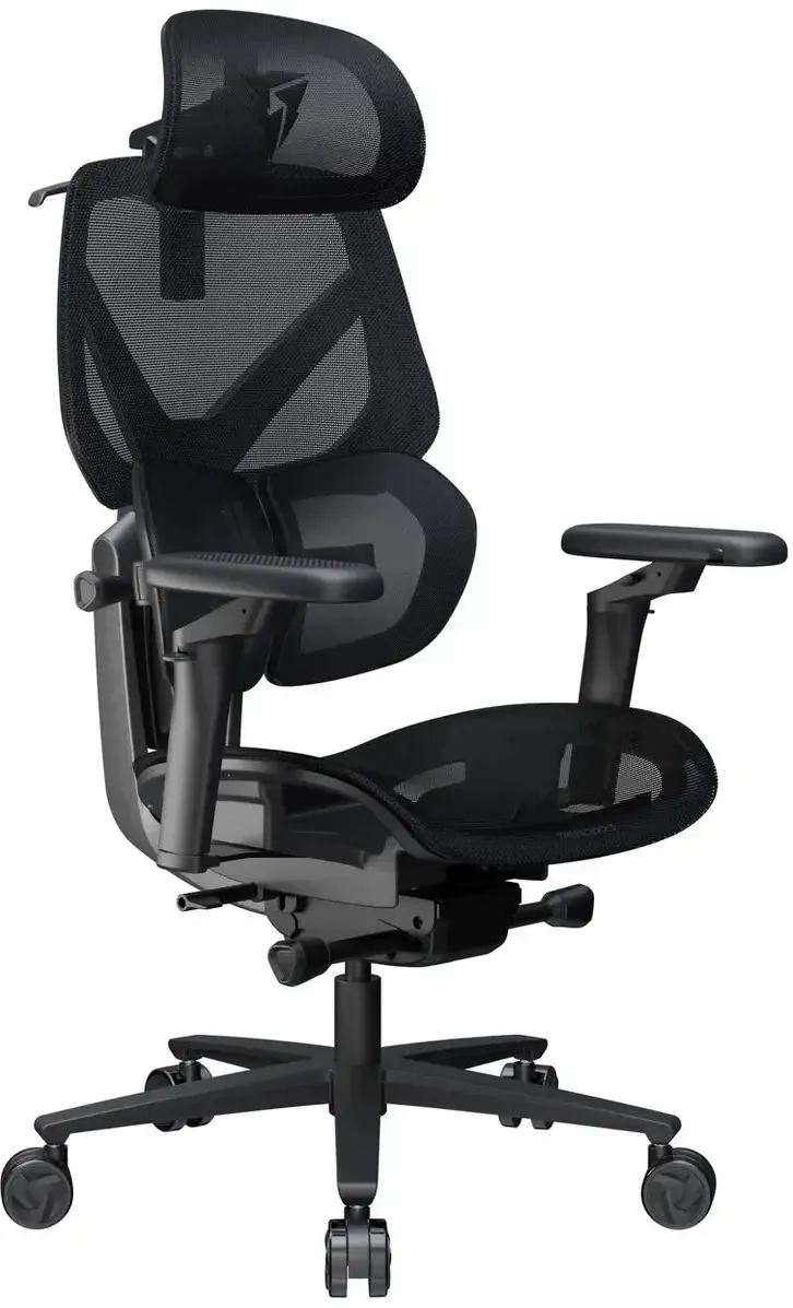 Scaun Gaming ThunderX3 FLEX Pro, ergonomic - plasa, negru