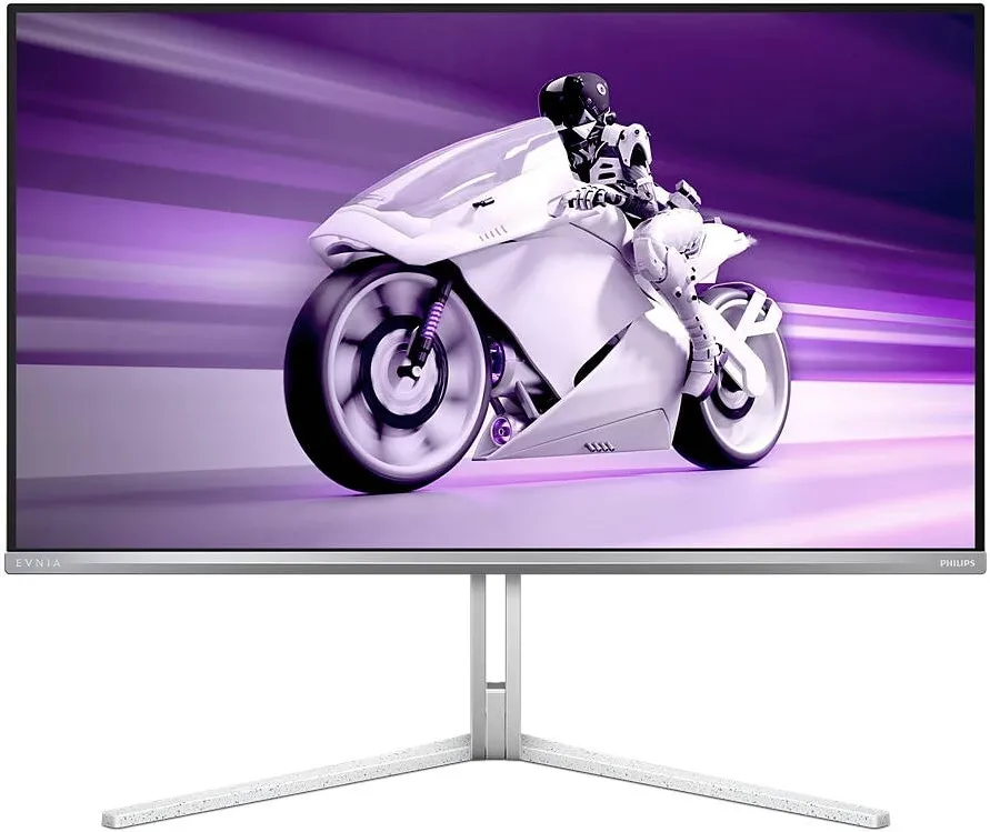 Monitor Philips Monitor Gaming Philips EVNIA, 31.5", QD-OLED, 4K, UHD, 240Hz, 0.03ms, HDR400, TrueBlack, FlickerFree, Boxe, 8Wx2, HA, Pivot, HDMI, DisplayPort, USB, hub, USC-C, KVM, Ambiglow, Alb, 32M2N8900/00, Alb