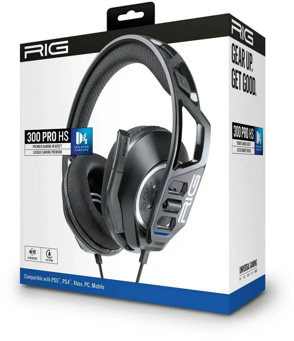 Casti Over-Head Nacon Casti gaming NACON RIG 300 PRO HS pentru PlayStation 5, negru