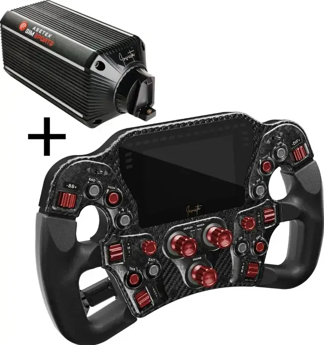 Volan Asetek SimSports Invicta Formula Lenkrad - rosu + Wheelbase Invicta (27 Nm)