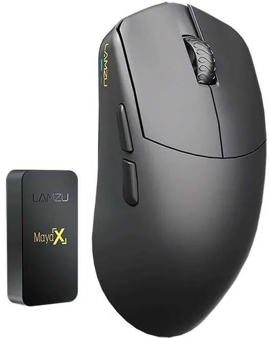 Mouse Lamzu MAYA X 8K, wireless, 8000 Hz, 30,000 DPI, negru, 124x64x40mm