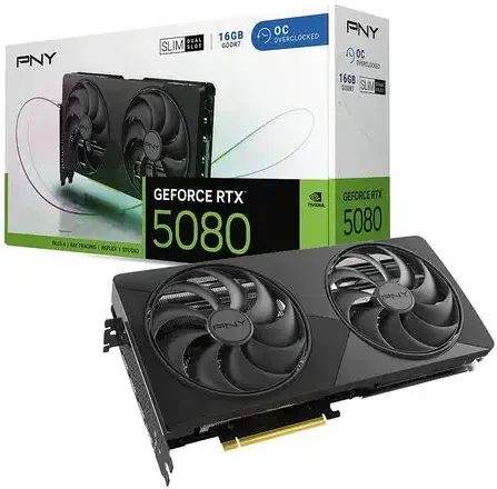 Placa Video PNY GeForce RTX 5080 Slim OC Grafikkarte, 16384 MB GDDR7
