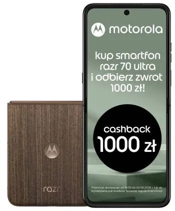 Smartphone MOTOROLA razr 70 ultra 17.7 cm (6.96") Dual SIM Android 16.0 5G USB Type-C 16 GB 512 GB 5000 mAh Wood