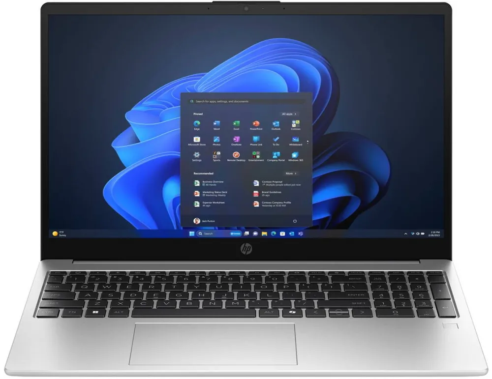Laptop HP 250R G10 Core 5 120U 15.6"FHD 250nits AG 16GB DDR5 5200 SSD512 Iris Xe Cam1080p 41Wh W11Pro Turbo Silver
