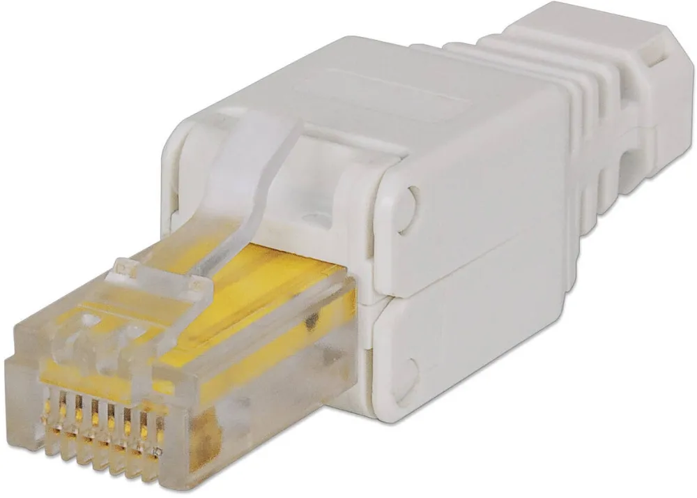 Intellinet RJ45 Modular Plug, Toolless Connector, Cat5/5e/6, 22-26 AWG solid and stranded UTP cables