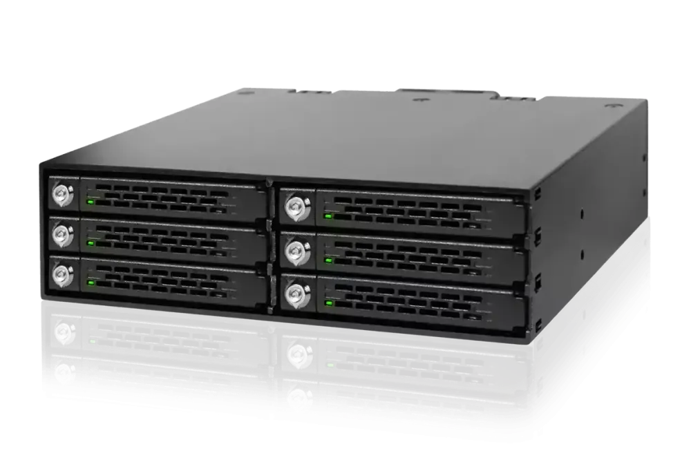 Enclosure ICY Dock Backplane 6x6,3cm SATAI-III in 1x5,25"SSD bis9,5 KEY