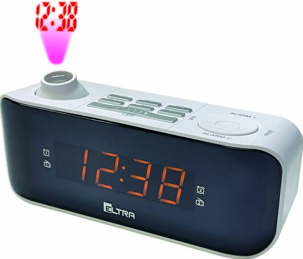 Radio cu Ceas Eltra Kate with projector, Alb