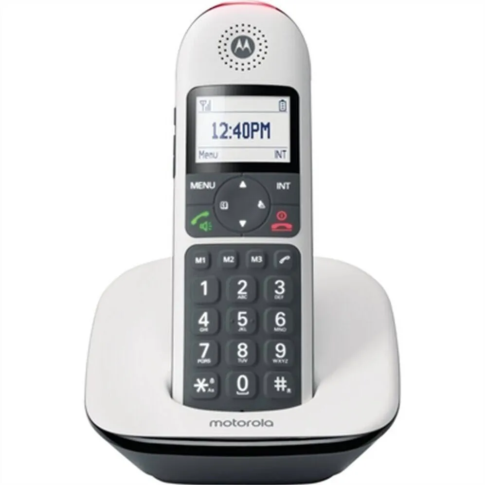 Telefon Fix MOTOROLA Telefon fara fir, Motorola, 107CD5001, DECT, alb/negru, 750mAh